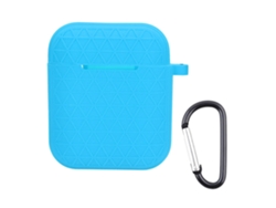 Capa Protetora Brilhante Para Carregamento De Fones De Ouvido Bluetooth Airpods (azul)