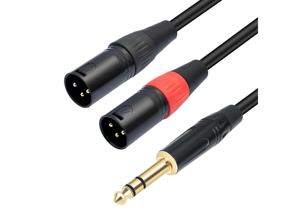 Cable Divisor Estéreo De 1/4 Trs A Dos Xlr Macho En Y, Cable De Conexión De 1/4 De Pulgada (6,35 Mm) A 2 Xlr (1 M) Eifson