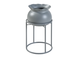 Soporte para plantas Assen con macetero metal 32xØ20cm - Gris [EN.CASA]