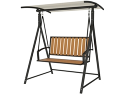 Columpio Hollywood De 2 Plazas, Negro, 142x112x162cm, 240kg