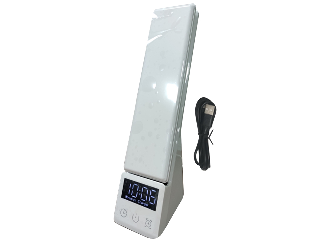 Lámpara De Escritorio Led Con Carga Inalámbrica, Protección Ocular, Plegable, Multifuncional, Blanca, Para Oficina Y Dormitorio.