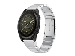 Pulseira para Garmin Tactix 7 AMOLED - Aço Inoxidável - Estampa de Capacete Tartaruga (26mm) Preta