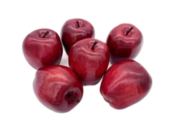 Manzana Roja Decorativa Artificial, Sabrosa, Fruta Artificial Grande, 6 Unidades
