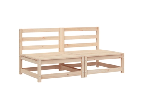 Conjunto 2 Sofá De Jardín VIDAXL Marrón (70x70x67 cm)