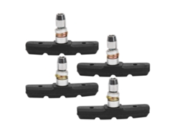 Pastillas De Freno En Forma De V Para Bicicletas De Montaña Y De Carretera, Frenos De Goma Para Piñón Fijo, Silenciosas, Negras, 2 Pares.