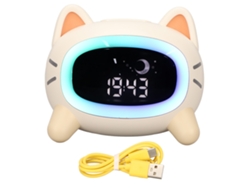 Reloj Despertador Infantil Con Luz Nocturna Y Máquina De Sonidos, Entrenador De Sueño Para Gatos.