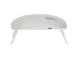 Lámpara de uñas UV/LED plegable y portátil de 6 W, secado rápido, ideal para manicuras. Color plata. NOSTALGIA88