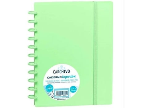 Cuaderno Carchivo Ingeniox A4 100 Hojas Verde Claro