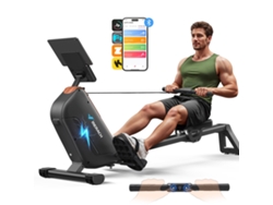 Remos Electromagnético MERACH, 16 Niveles, Autoalimentado, APP Conectado, LED, Asiento PU Ergonómico, Plegable, Hogar, Entrenamiento Completo, 155 kg