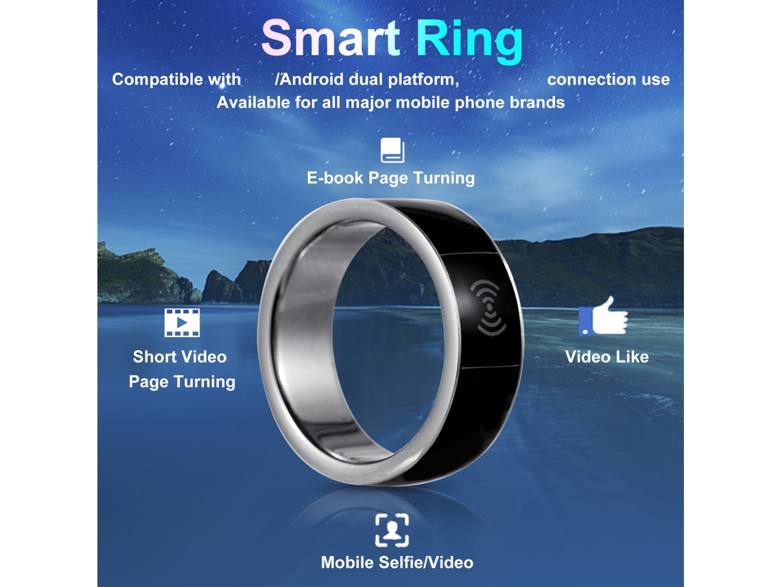 Control Remoto Smart Ring Tiktok Kindle Desplazamiento De Página Cámara Grabadora Bt Ios Android Negro
