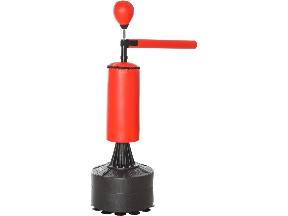 Punching Ball HOMCOM 360 ° (Rojo - 88x48x155-205cm)