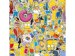 Pegatinas impermeables de Los Simpson, material PVC para grafiti DIY, tamaño 3,5 cm MDUG (10 unidades)