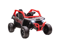 Coche Eléctrico Infantil Kawasaki Teryx Krx 1000 De 12 V Con Suspensión, Color Rojo.