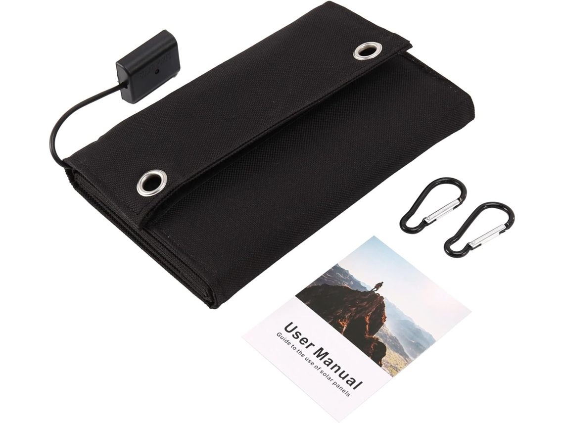 Panel Solar Usb Plegable De 12 W, Cargador De Batería Portátil, Impermeable Y Para Exteriores.