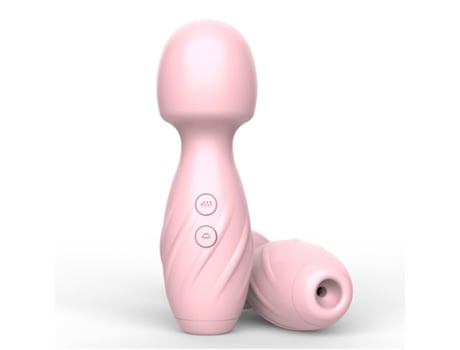 Vibrador de masaje de succión de silicona 2 en 1 con 10 modos para mujeres (rosa) YIZHOOD