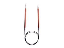 Agujas circulares fijas Knit Pro de 150 cm x 2,75 mm, aluminio, Zing naranja, KP47204 Knitpro