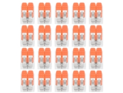 2026velora-20 Piezas Conector De Cable Sin Tornillo Terminal Rápido Para Iluminación Industrial Pct662 Naranja