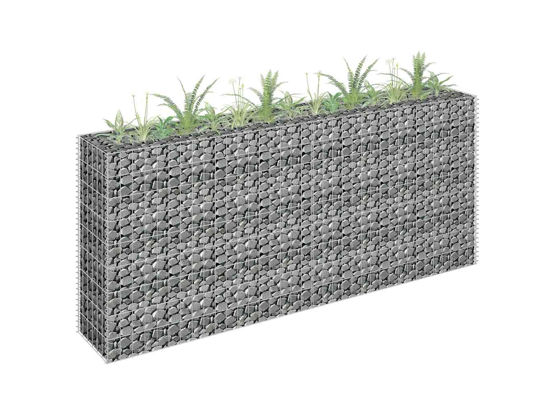 Jardinera | Arriate De Gaviones De Acero Galvanizado 180x30x90 Cm