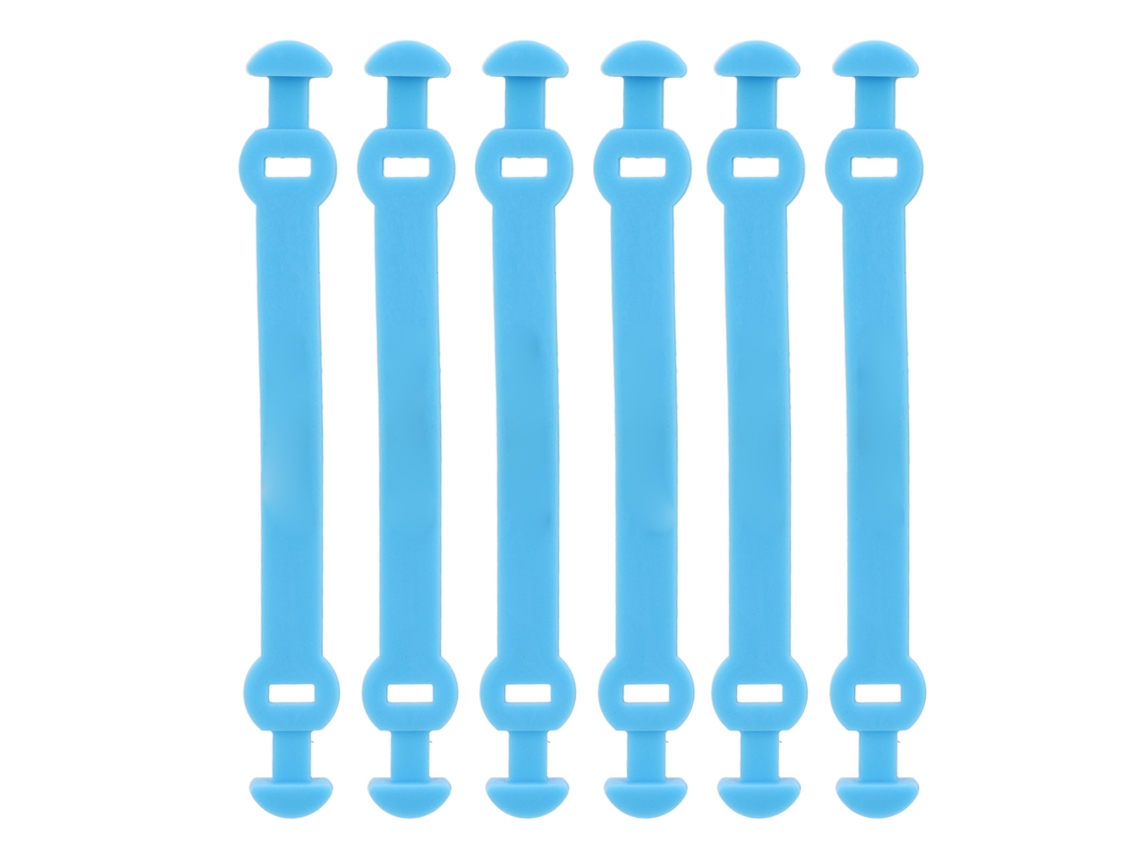 6 Pcs Amortecedores De Vibração Para Raquete De Tênis Com Fecho Longo Silicone Azul