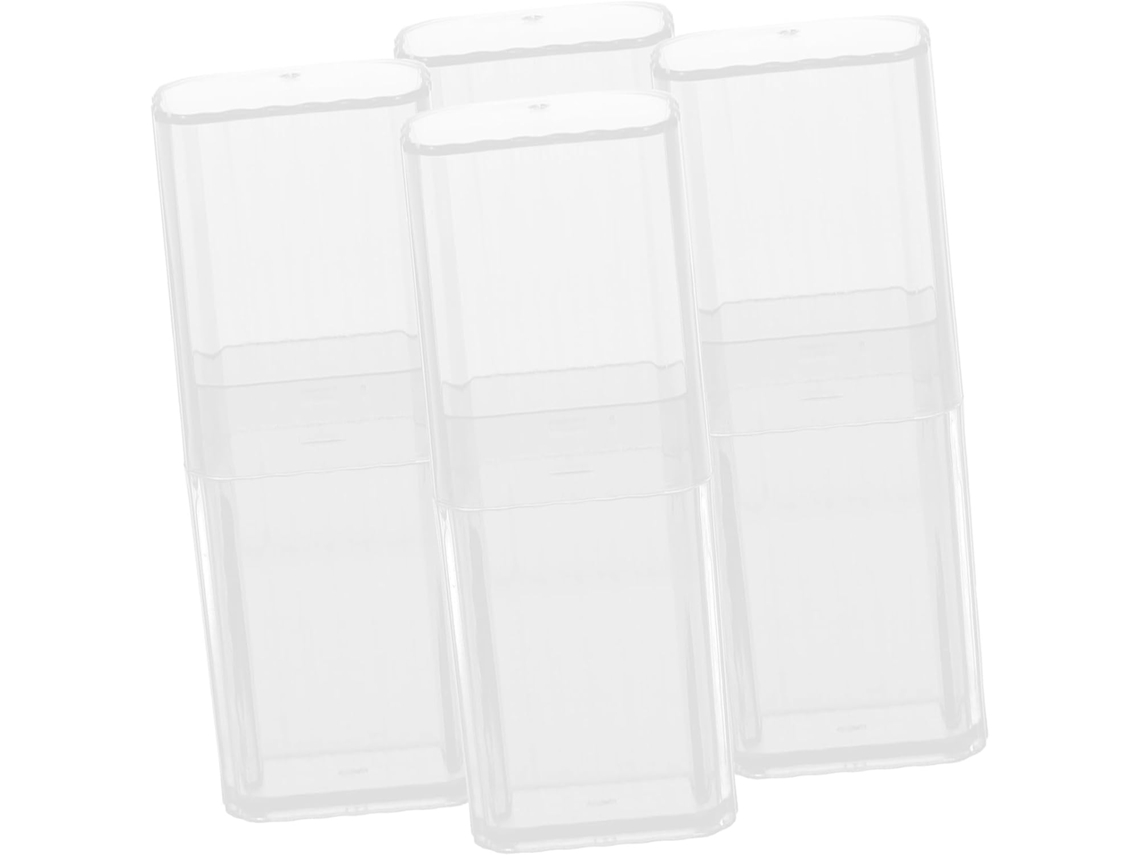 Almacenamiento Portátil Transparente Palillos Dientes Bastoncillos Algodón Conveniente Comedor Juego 4 Caja