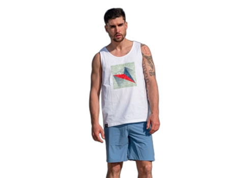 Top de Hombre para Escalada SNAP CLIMBING Algodón Blanco (S)