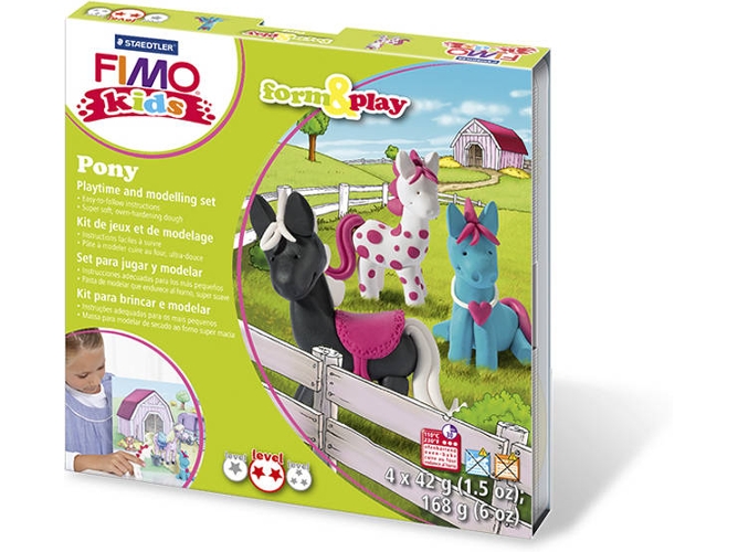 Kit para Juguetear y Modelar STAEDTLER FIMO Kids Form & Play "Unicorn". Nivel 3.