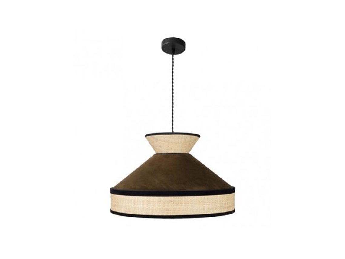 Lámpara colgante Fabrizio 1xe27 Natural/marrón Regx50x50 Cm Fabrilamp