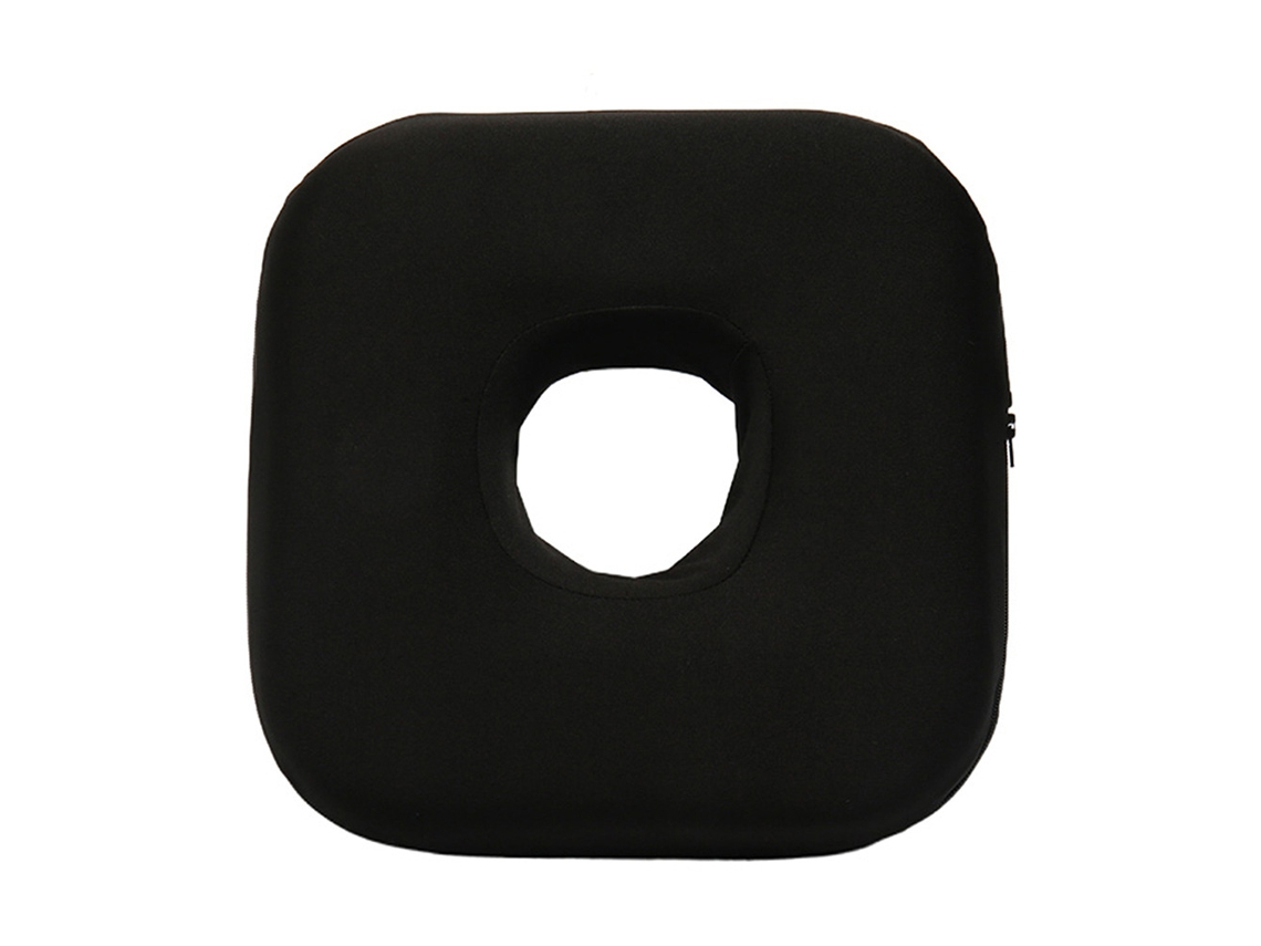 Almofada De Orelha Com Furo Eifson De O Para Quem Dorme De Lado, Para Aliviar O Desconforto Na Orelha, Preta (quadrada)