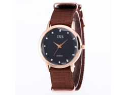 Reloj De Cuarzo Para Mujer Fashion Con Correa De Nylon Y Cristal Simple