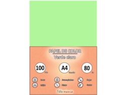 80Gr A4 Paper Light Green 100 Hojas