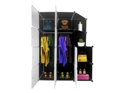 Perchero Cube Personalizable Boxed Home Cubos Puertas Organización Del NYANA PVC Negro (147x110x47)
