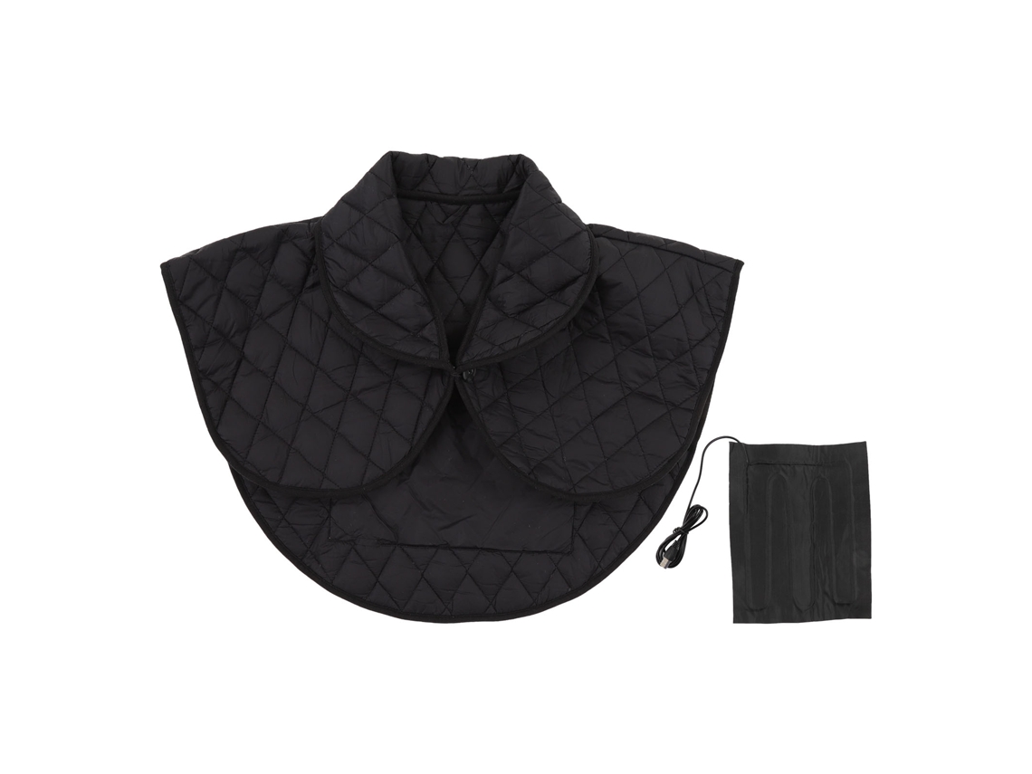 Almohadilla Eléctrica Calefactora Para Hombros, Alimentada Por Usb, Fibra De Poliéster, Unisex, Invierno, Negra.