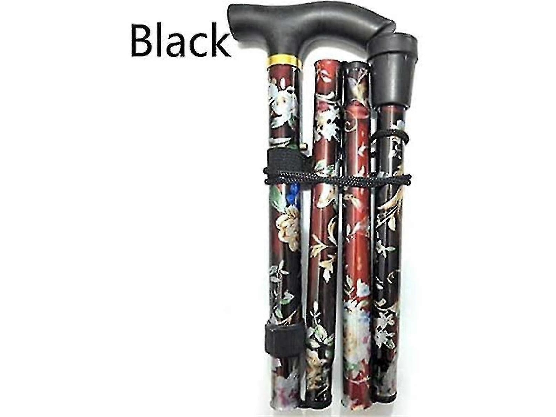 Bastón deslizante de aluminio con diseño floral para senderismo, acampada y como ayuda protectora para la movilidad.