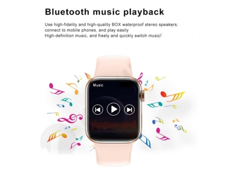 Smartwatch X8 1 Monitor de frecuencia cardíaca Bluetooth con pantalla táctil completa de 55 pulgadas para iOS Android Rosa