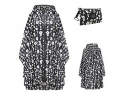 2026-impermeable Portátil Para Adultos, Poncho Reutilizable Con Capucha Y Mangas Ligero Impermeable Jgp Blanco Negro