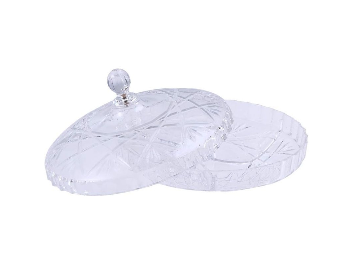 2026da-plato De Frutas Transparente Con Tapa 25x15cm Acrílico Creativo Para Snacks Secos Dulces Nueces