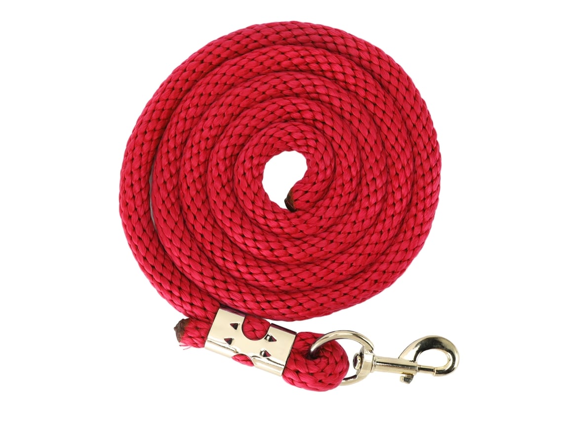 Linha De Lunging Para Cavalo 2m Anti-quebra Com Gancho Grip Anti-deslizante Para Treinamento E Manejo Vermelha