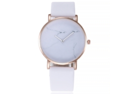 Reloj De Pulsera De Estilo Sencillo Para Mujer Con Correa De Pu Y Movimiento De Cuarzo Vansvar (blanco)