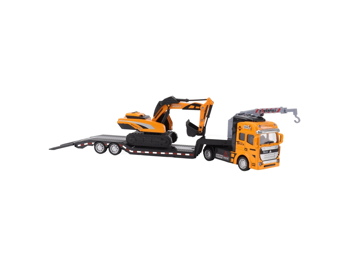20du26 Lindo juguete portátil de vehículo de construcción de aleación con mecanismo de retroceso, coche educativo de transporte para niños y niñas, estilo uno