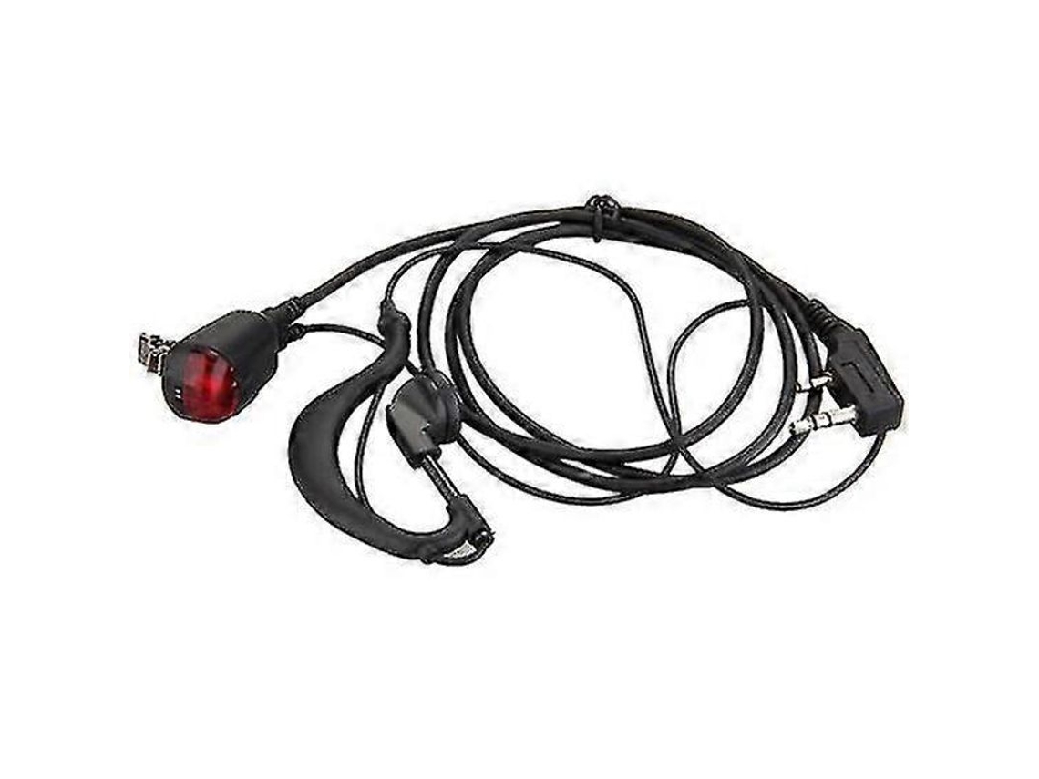 Auriculares Con Gancho Para La Oreja Con Led Para Radio Walkie-talkie - Negro - Nuevos Y De Alta Calidad