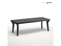 Mesa de jardín extensible 160 220x90cm polipropileno caño Bergen