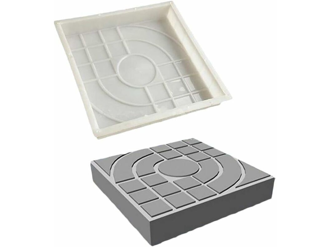Molde para losas cuadradas de hormigón y piedra de 25x25 cm para entrada de jardín, patio o camino.