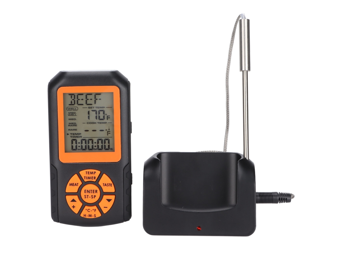 Termómetro Inalámbrico Para Barbacoa Con Alcance De 100 Metros, Prueba Digital, Cocina Con 1 Sonda Para Ahumador/horno.