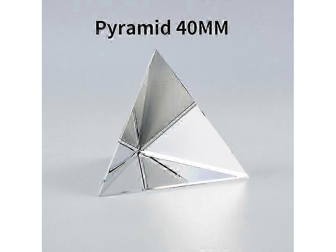 Prisma poliédrico rectangular transparente con forma de arcoíris para estudiantes de ciencias - Vidrio óptico con forma de pirámide