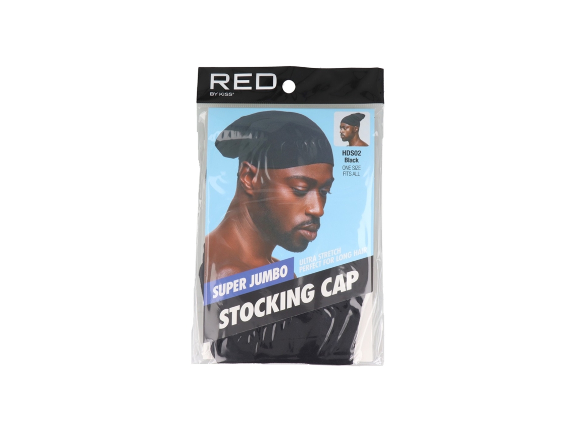 Gorro de lana super jumbo Beso rojo y negro