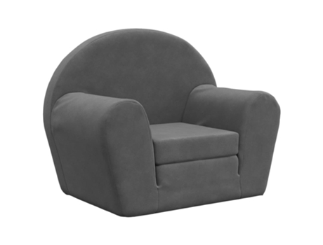 Sofá cama infantil felpa suave VIDAXL gris antracita