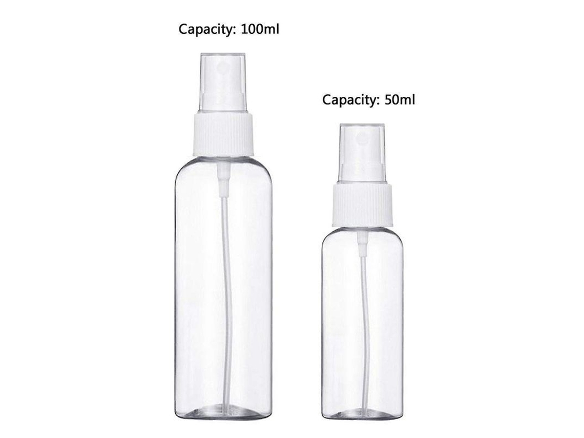 Frascos De Spray Transparentes De 100ml Atomizador Vacío Para Viajes Y Cuidado De La Piel