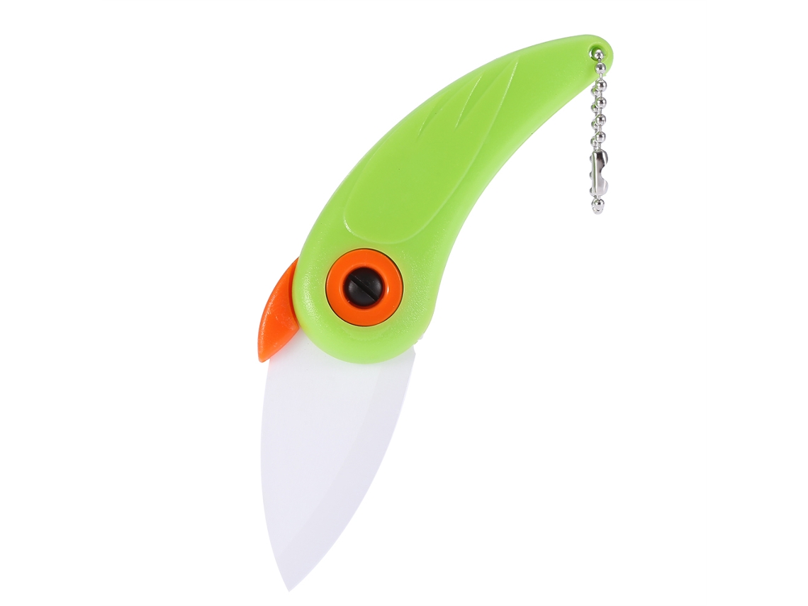 LAOPIPFU Cuchillas de cerámica, cuchilla súper afilada, fácil de transportar, cuchillo de cocina plegable multiusos, resistente a ácidos y álcalis, herramienta de corte ecológica, V