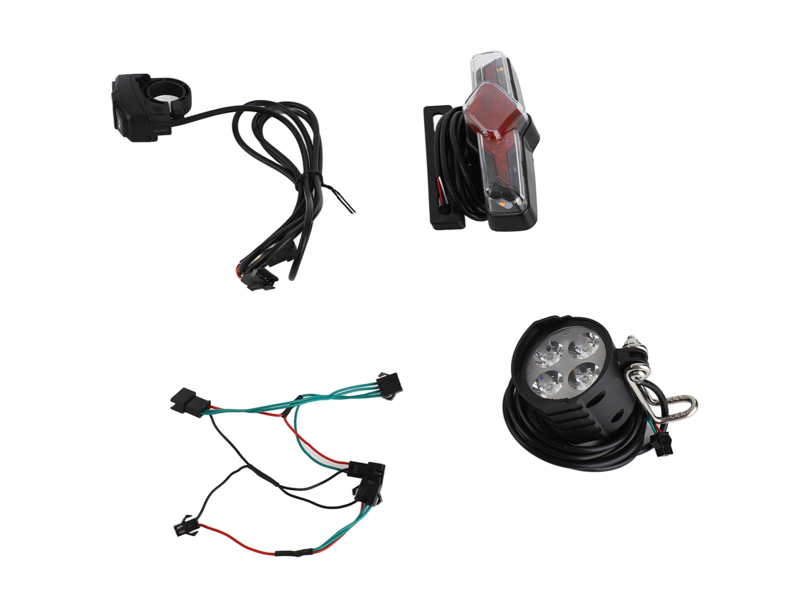 2026set De Luces Para Bicicleta Ipx4 Resistente Al Agua Con Luces Delanteras Y Traseras Con Señales De Giro 36v-60v Para Ciclismo Nocturno