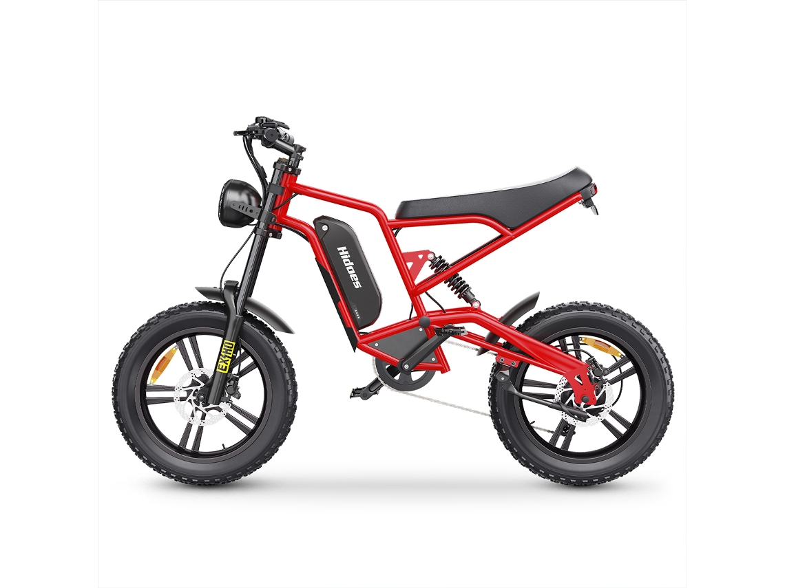 Bicicleta eléctrica Hidoes B6 para adultos, 1200 W, 20 pulgadas, todoterreno, con batería de 48 V y 15,6 Ah y suspensión total.